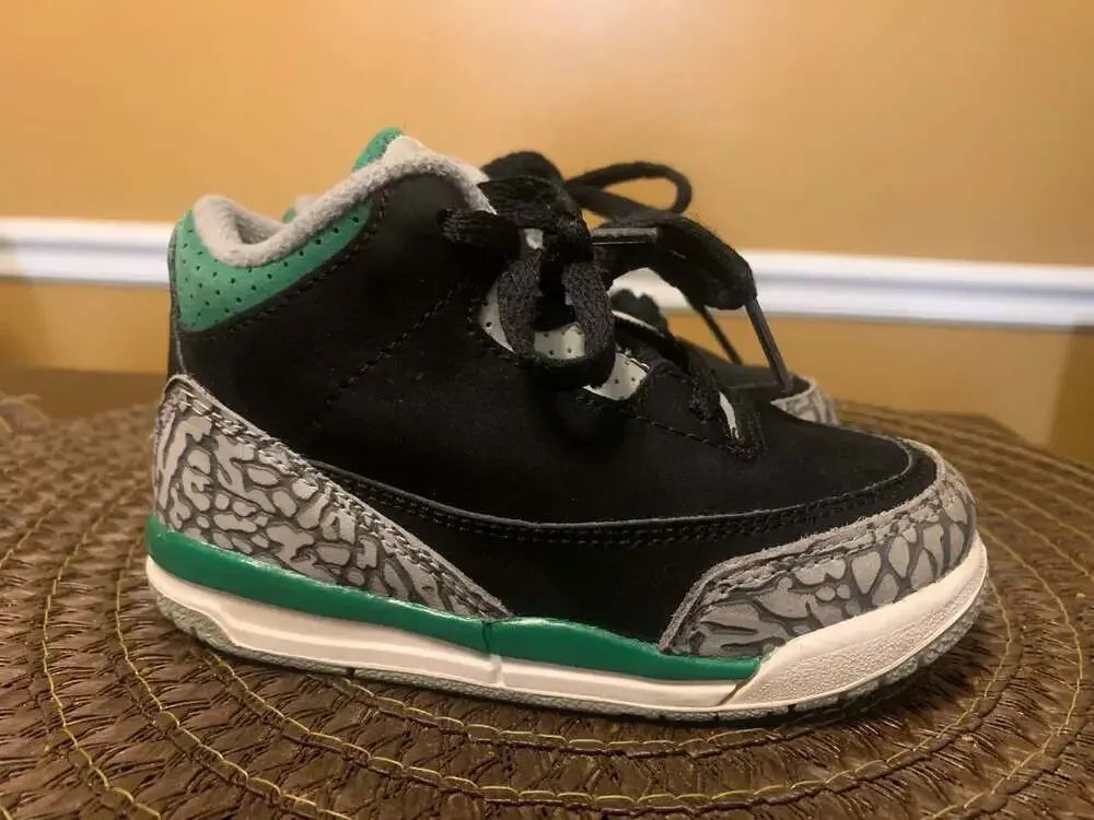Jordan 3 Retro TD 'Pine Green' Sneakers (Toddler) 8C